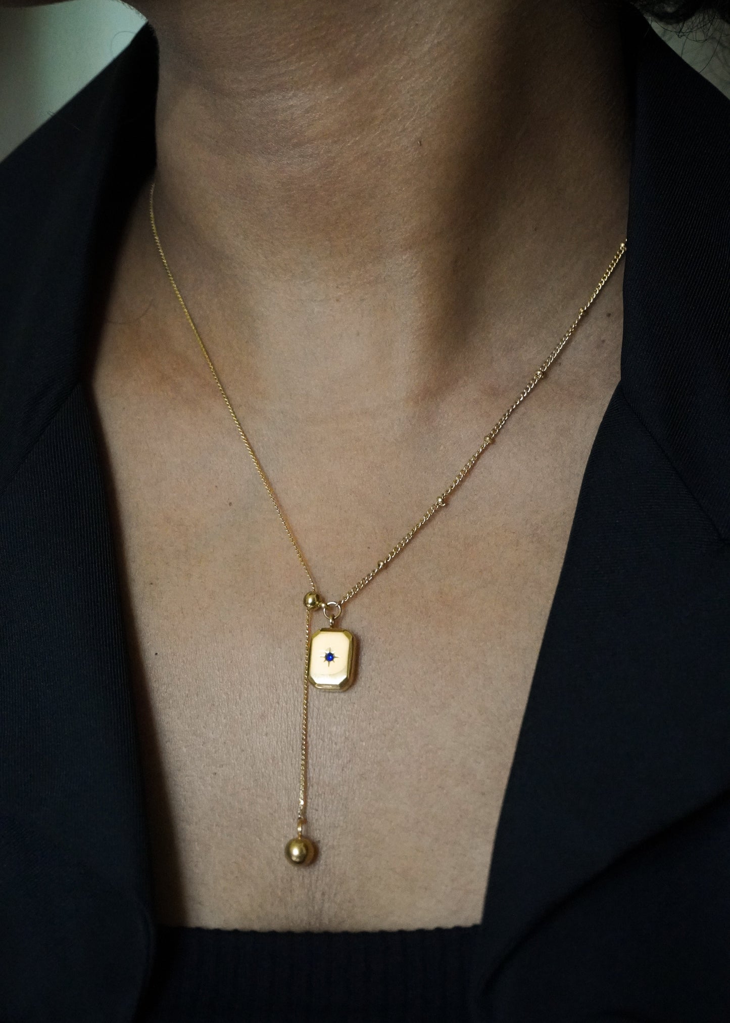 Blue Nova drop necklace