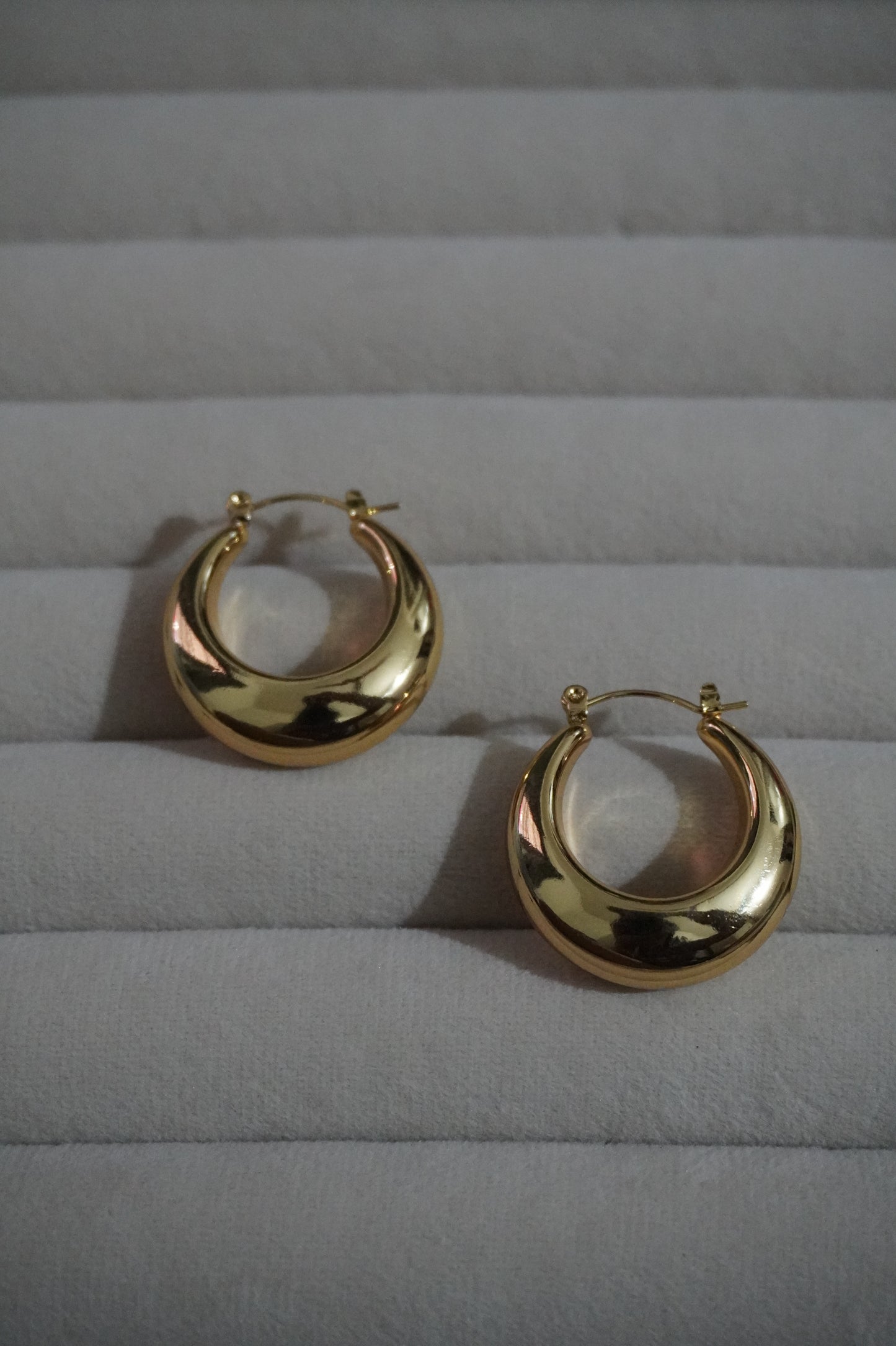 Chunky gold hoops