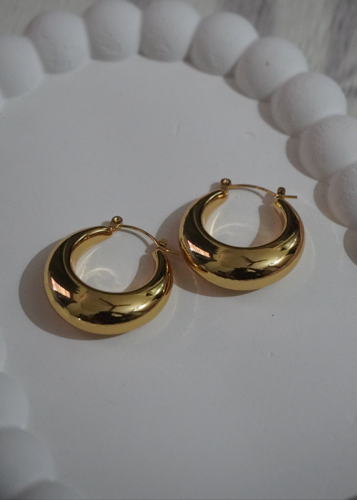 Chunky gold hoops