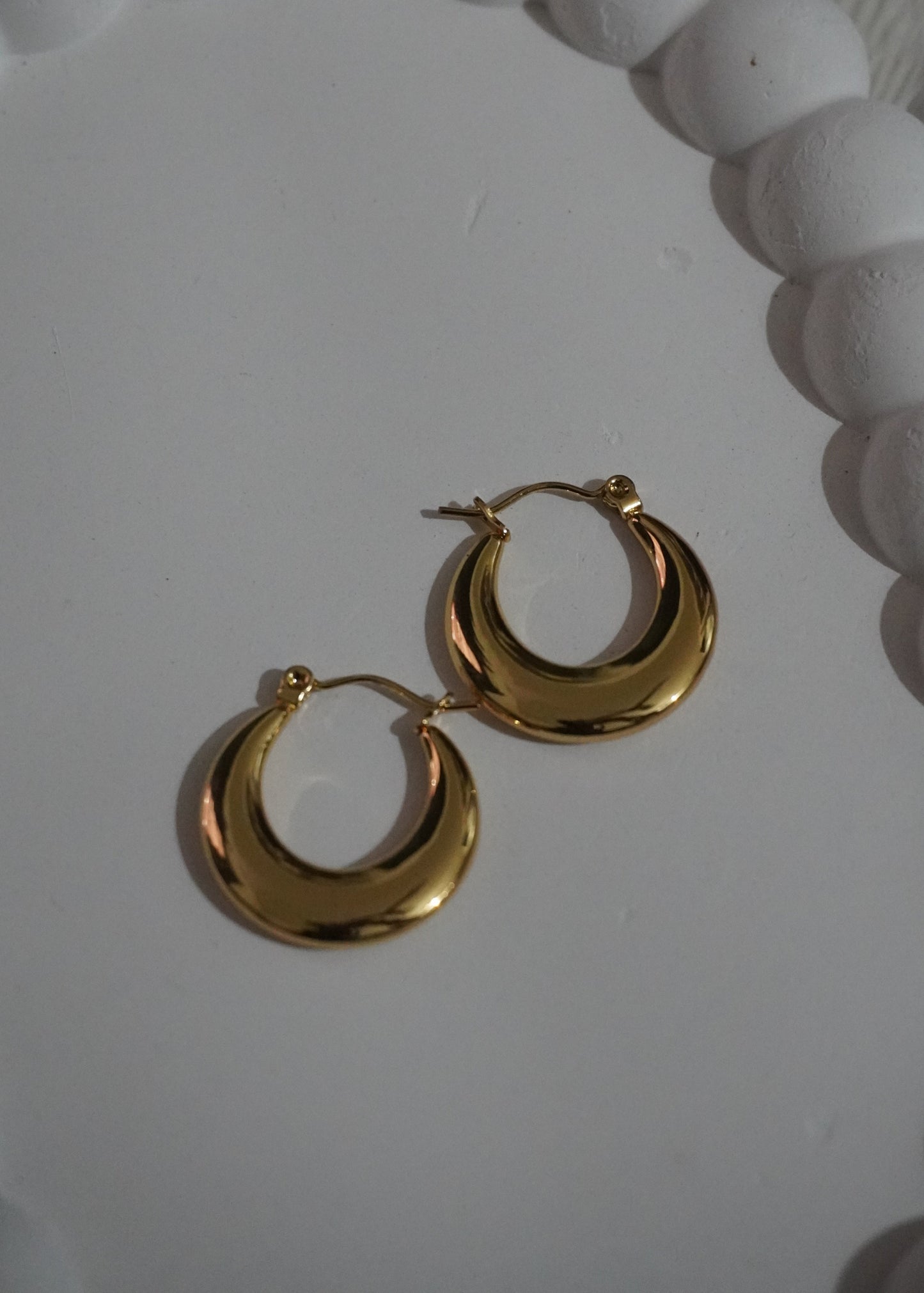 Mini Gloss Crescent Hoops