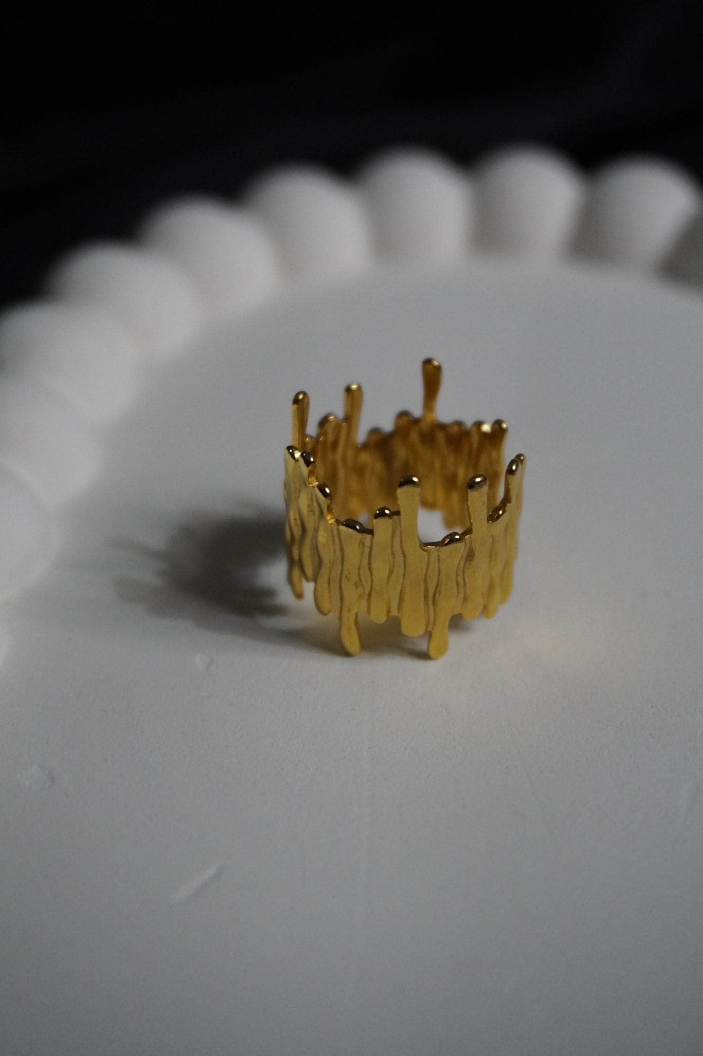 Molten Gold Statement Ring