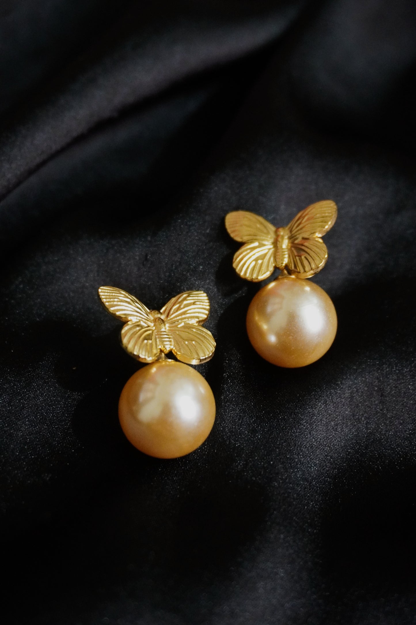 Butterfly Pearl Studs