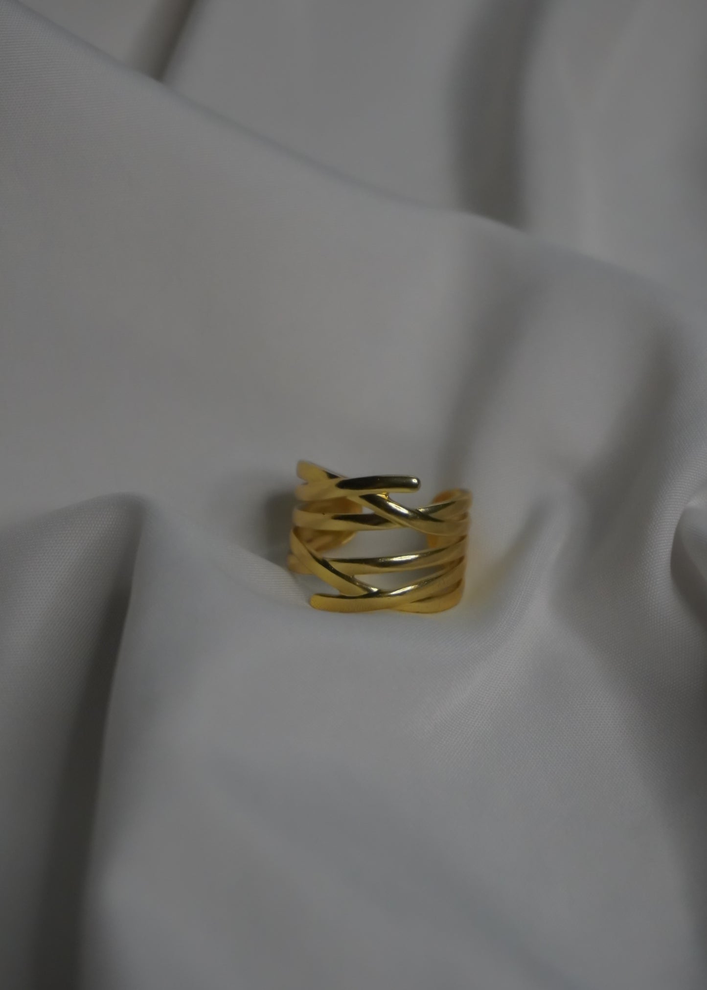 Criss-Cross Textured Ring