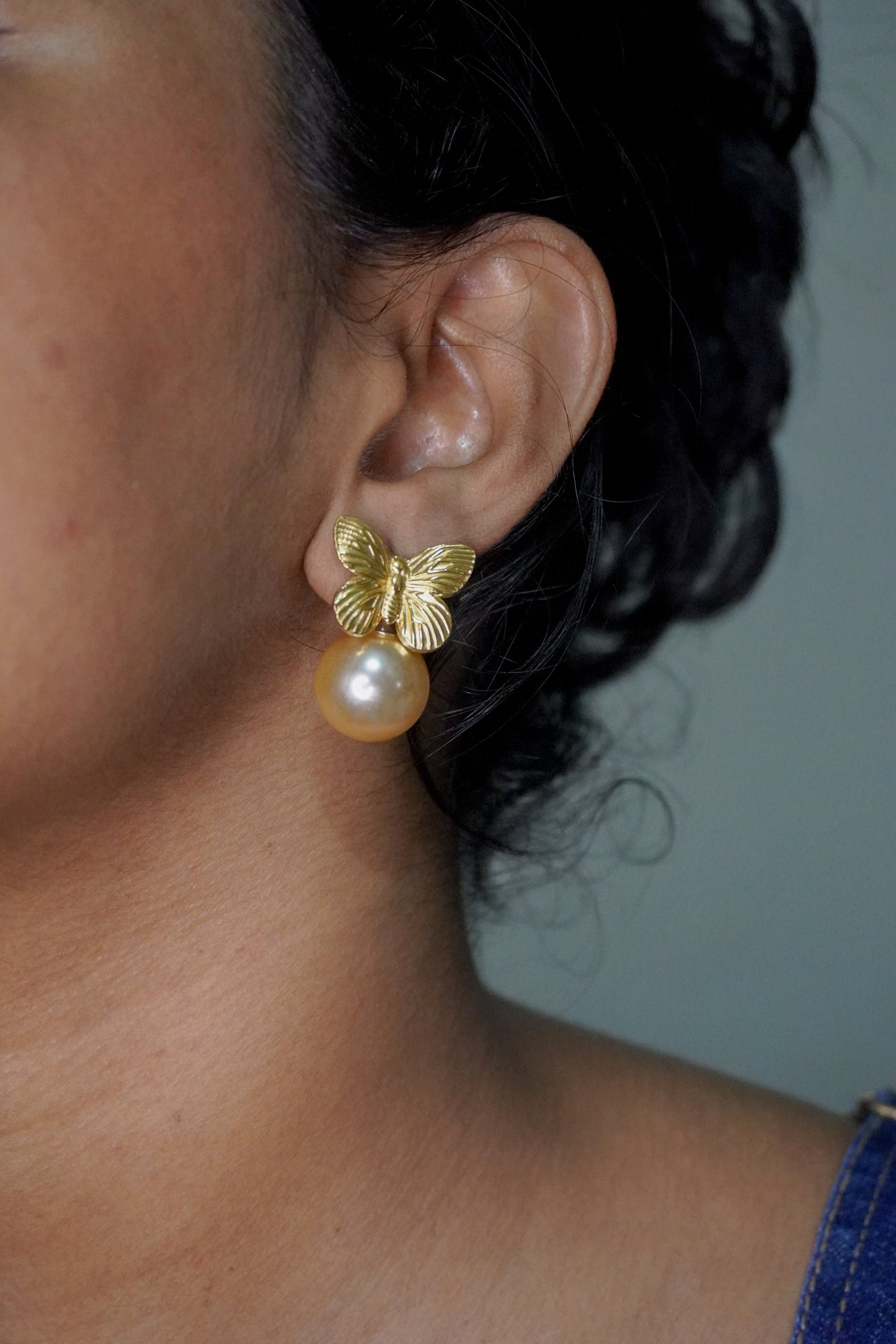 Butterfly Pearl Studs