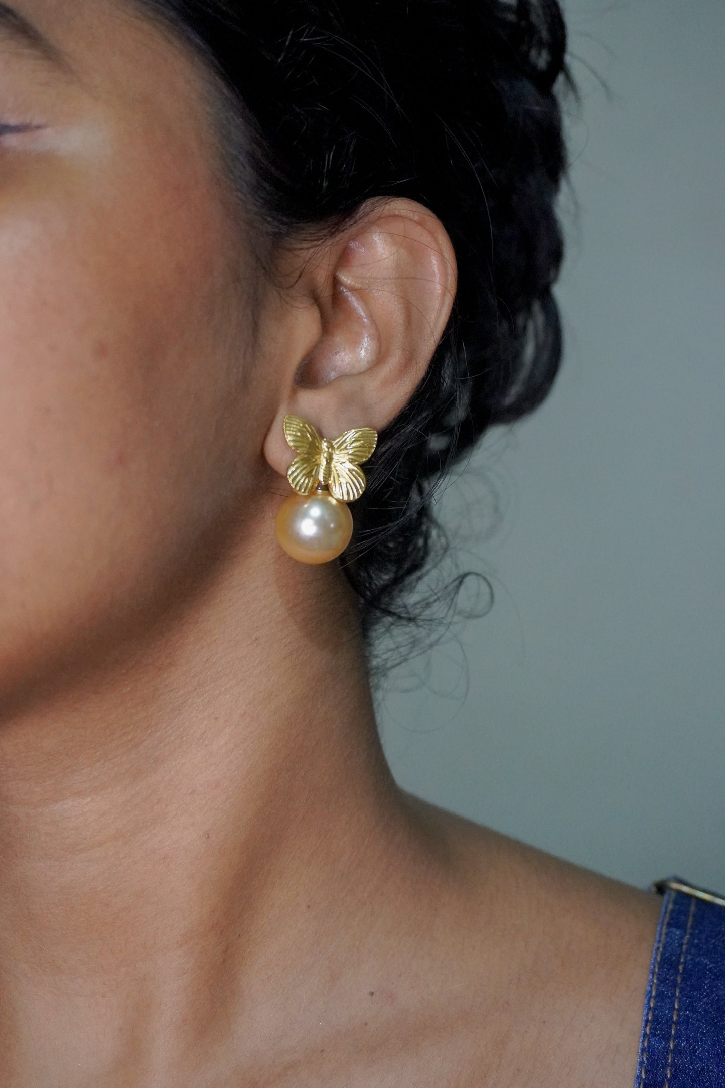 Butterfly Pearl Studs