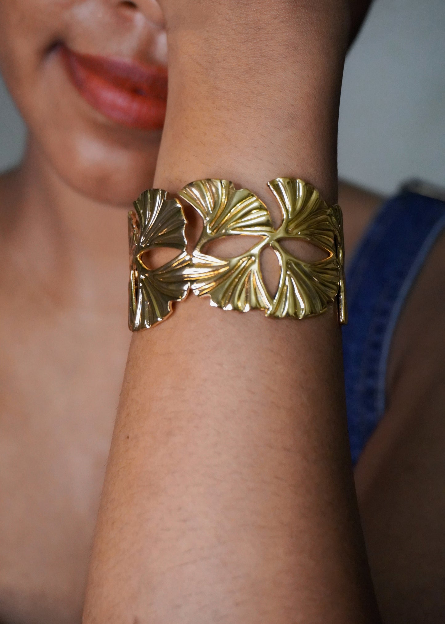 Ginkgo Grace Cuff Bracelet