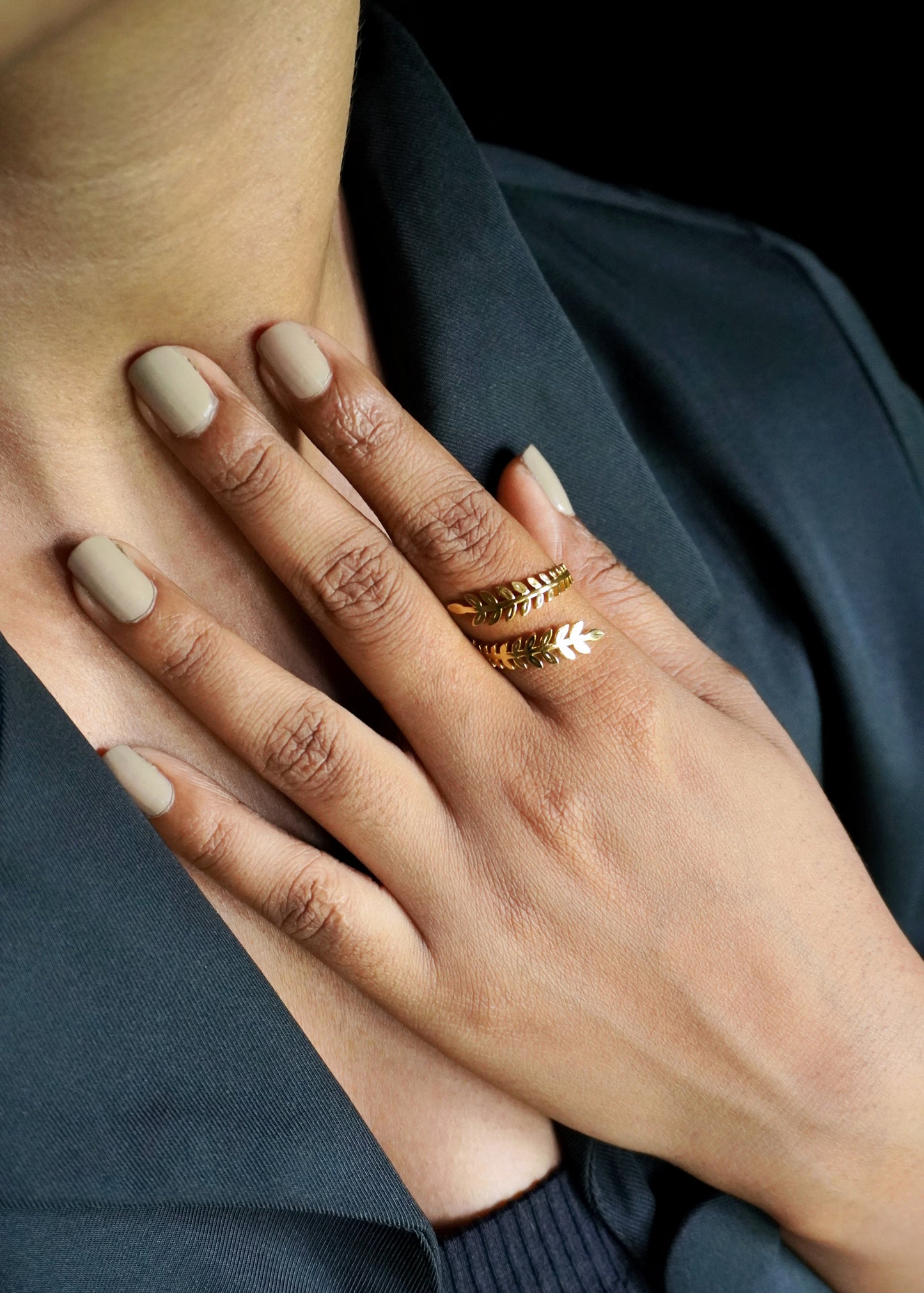 Leaf inspired ring