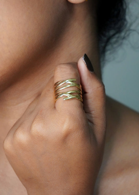 Criss-Cross Textured Ring