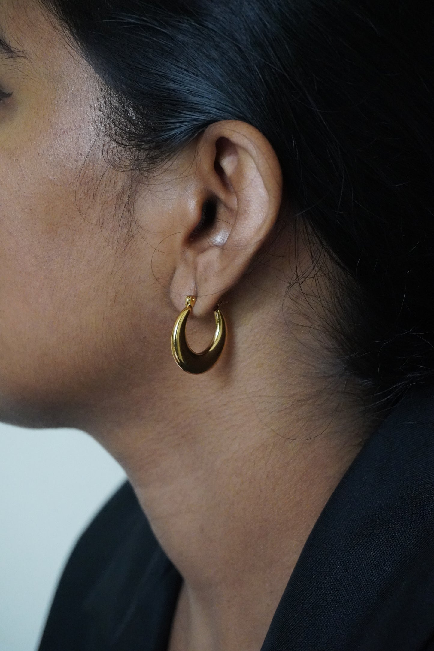 Mini Gloss Crescent Hoops