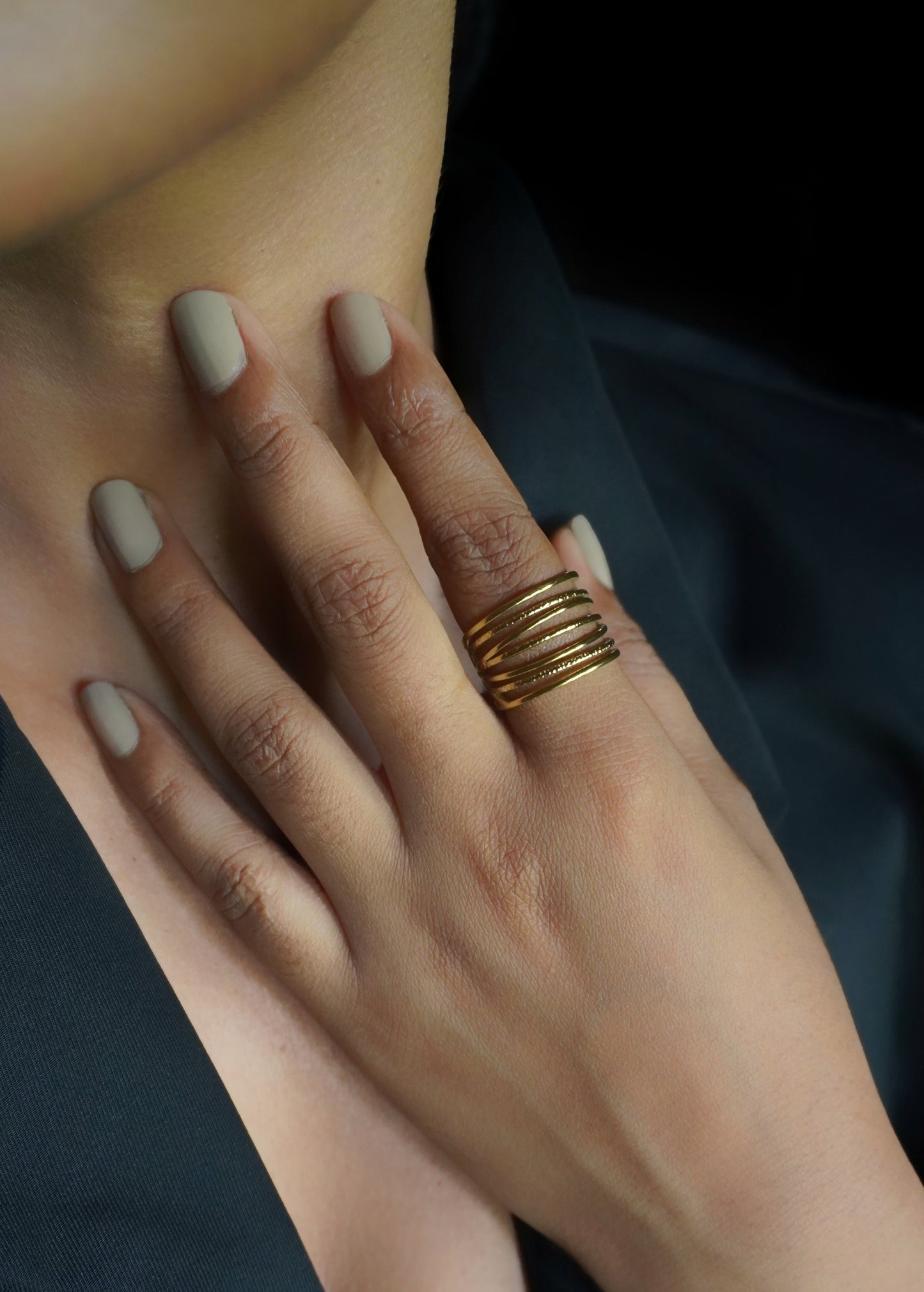 Layered elegance ring