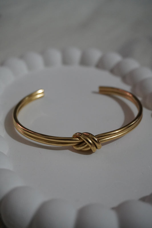 Double knot cuff bracelet