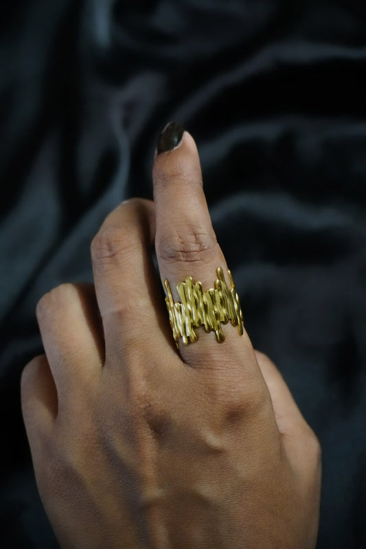 Molten Gold Statement Ring