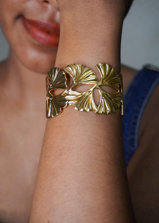 Ginkgo Grace Cuff Bracelet