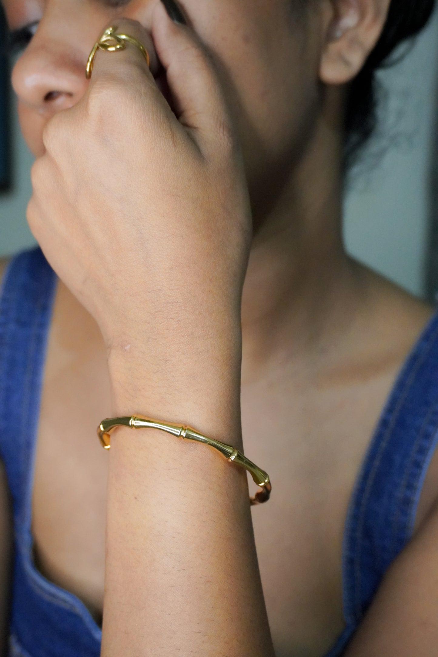 Bamboo Whisper Cuff Bracelet