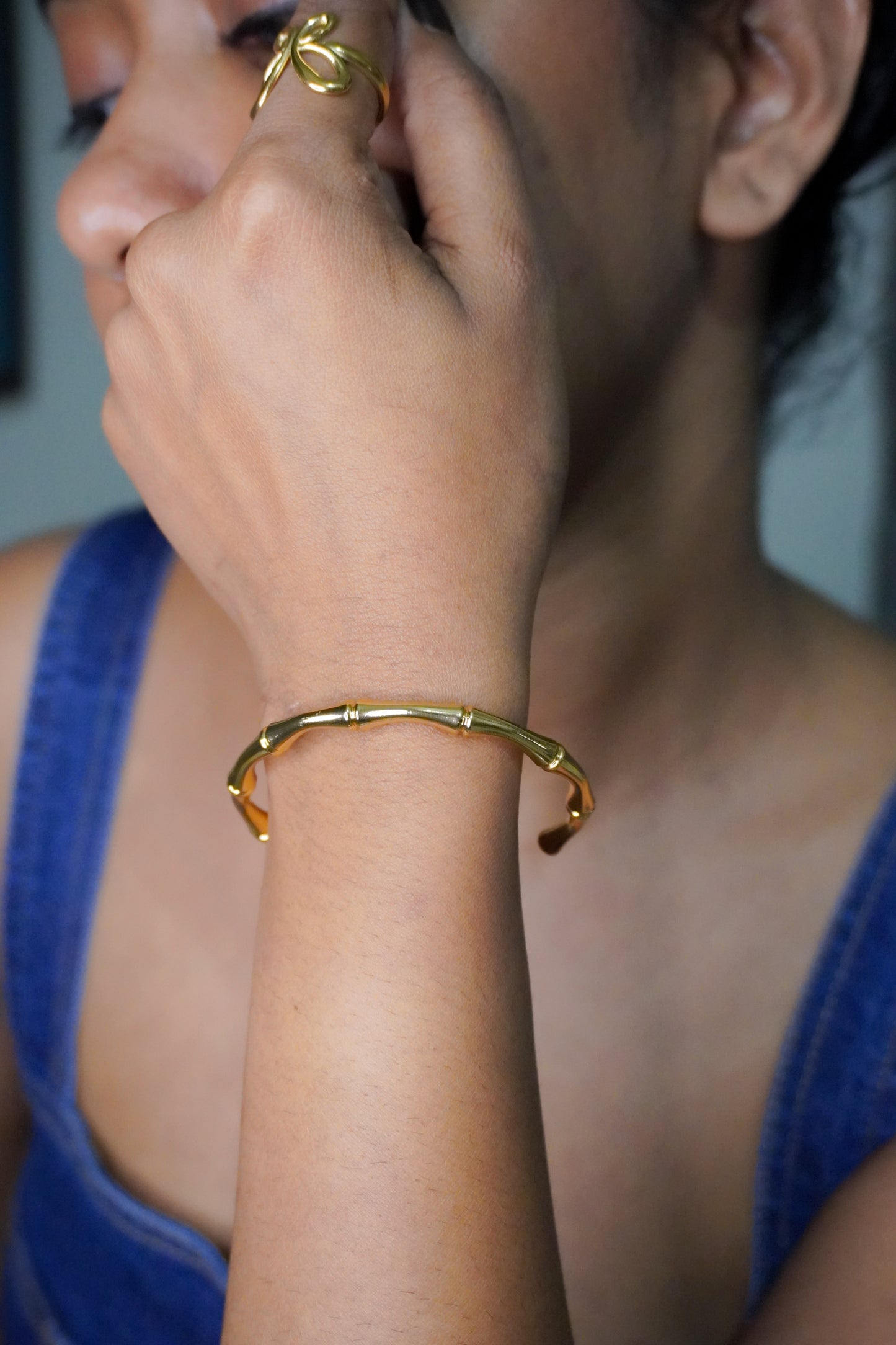 Bamboo Whisper Cuff Bracelet