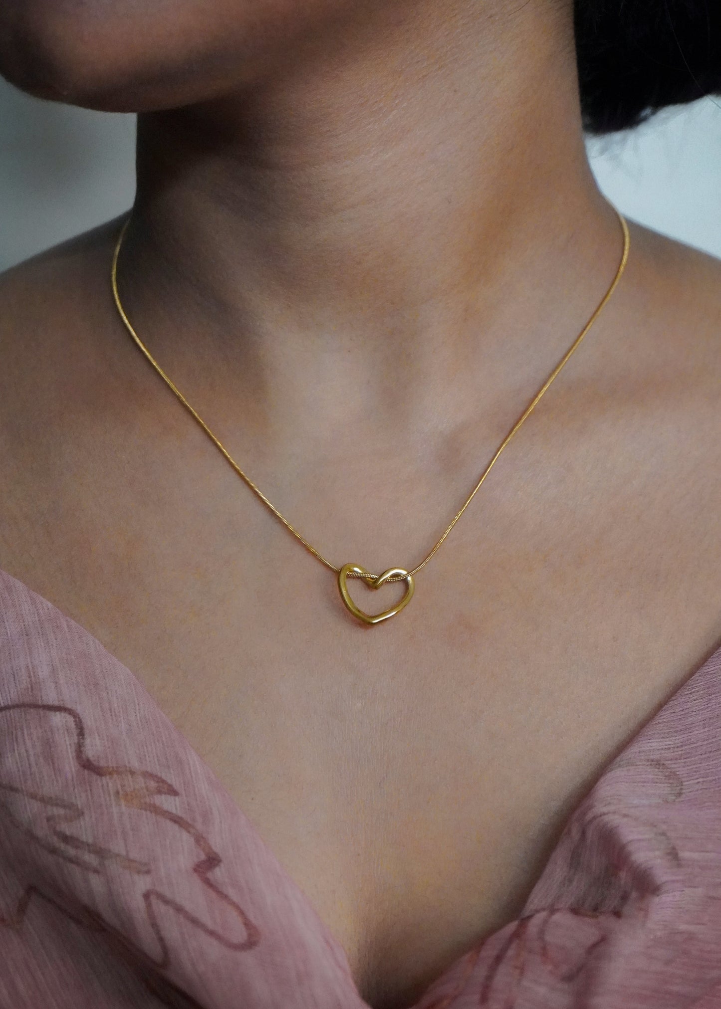 Heartshaped pendant necklace
