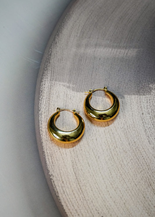 Chunky gold hoops