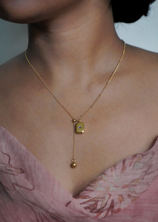 Blue Nova drop necklace
