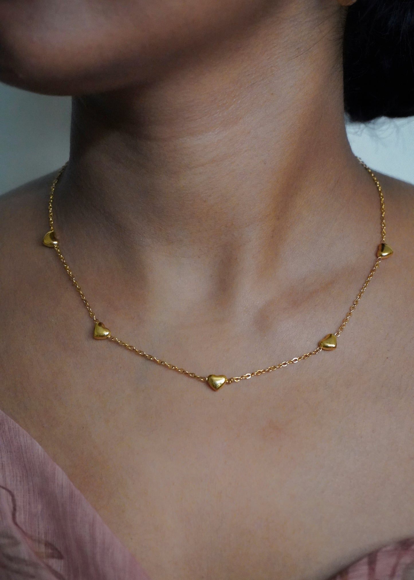 Mini Heart Droplets Necklace
