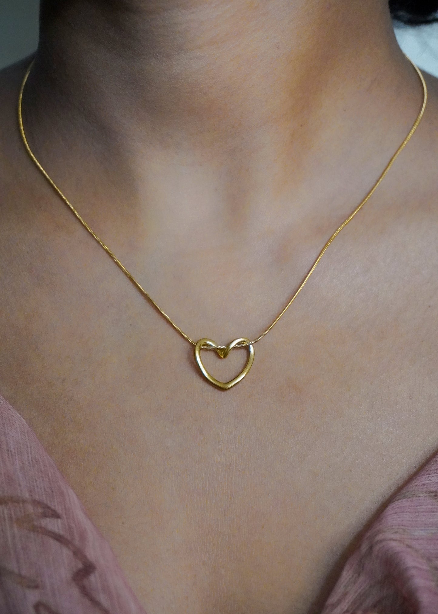 Heartshaped pendant necklace