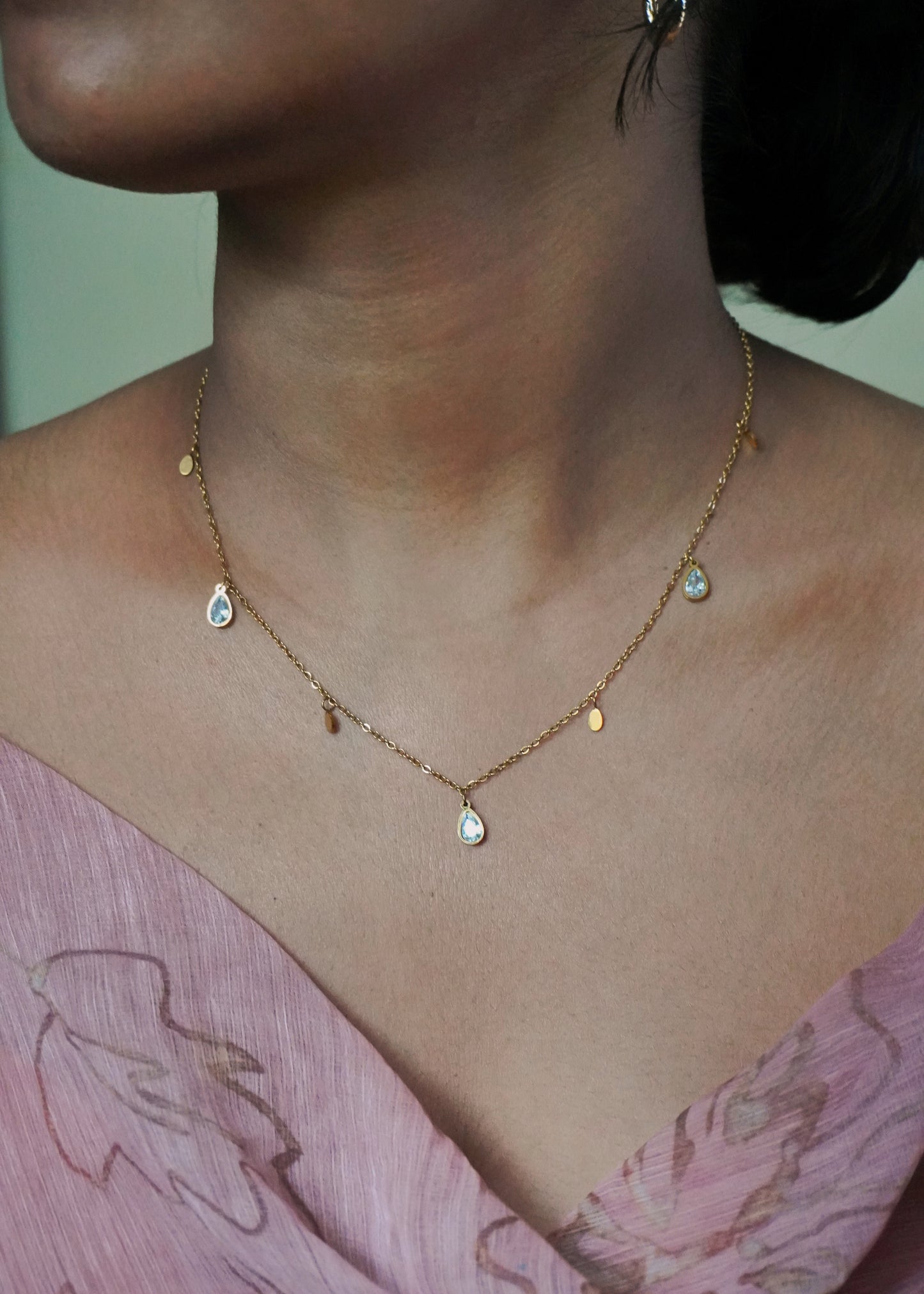 Crystal Droplet Necklace