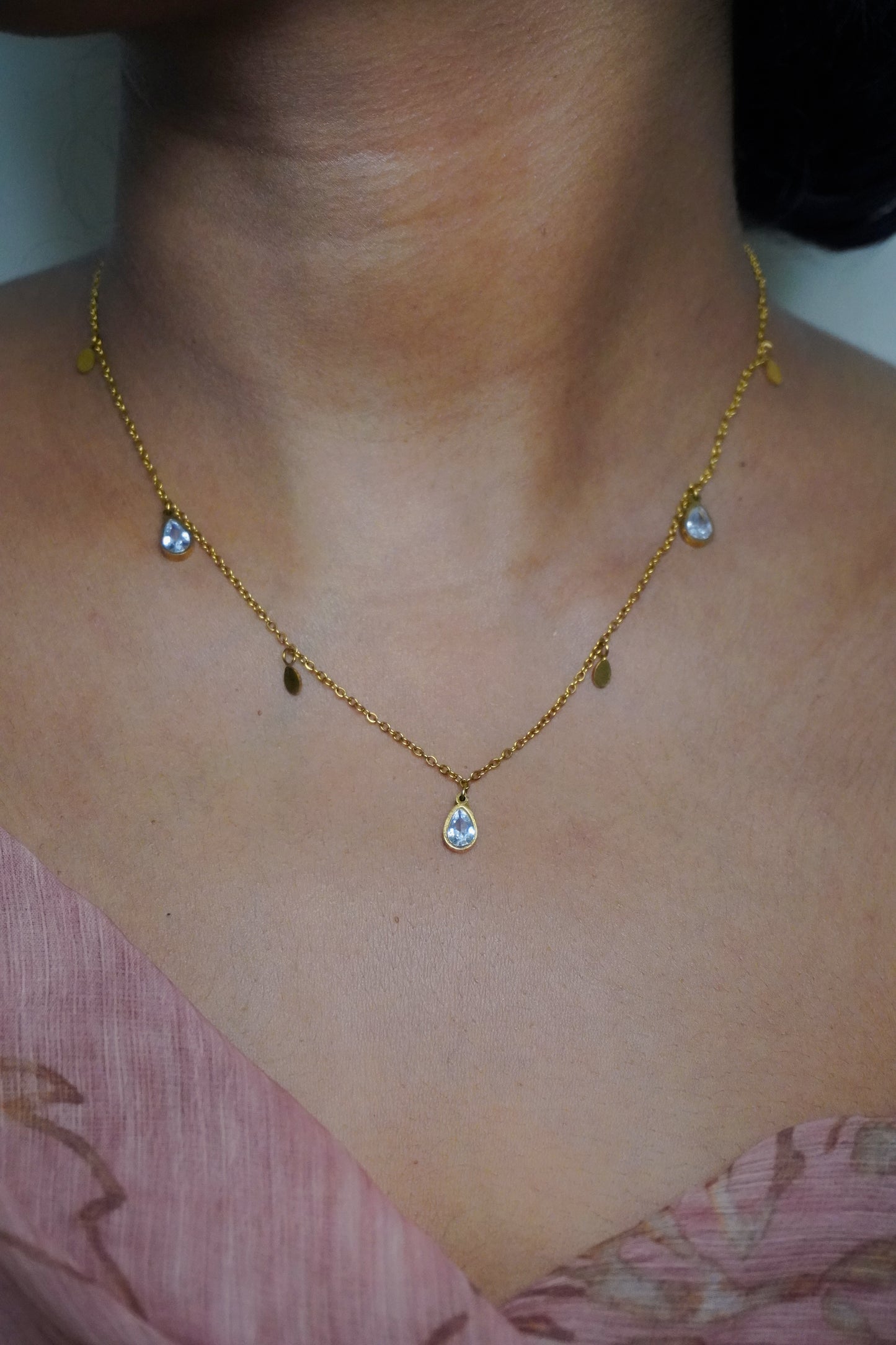 Crystal Droplet Necklace