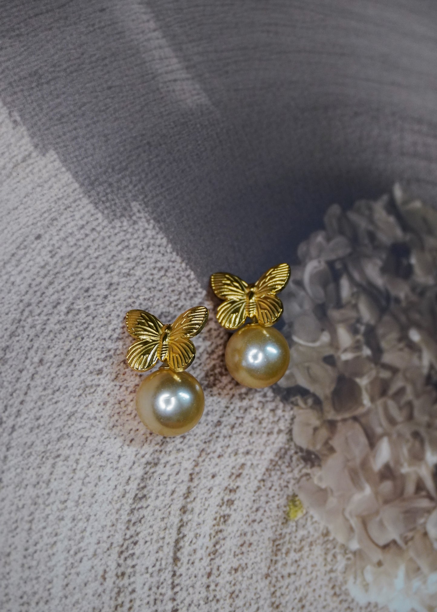 Butterfly Pearl Studs