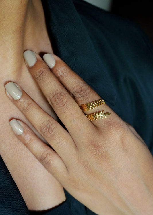 Leaf inspired ring
